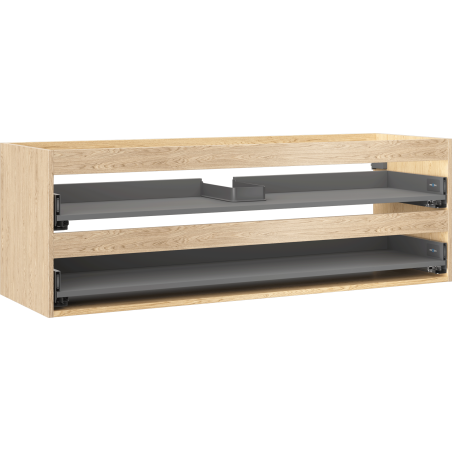Mexen Box-A korpus szafki podumywalkowej 140 cm, 2 szuflady, dąb - 91AX0-1400-470-2-81
