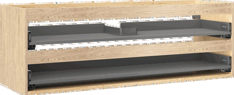 Mexen Box-A korpus szafki podumywalkowej 140 cm, 2 szuflady, dąb - 91AX0-1400-470-2-81