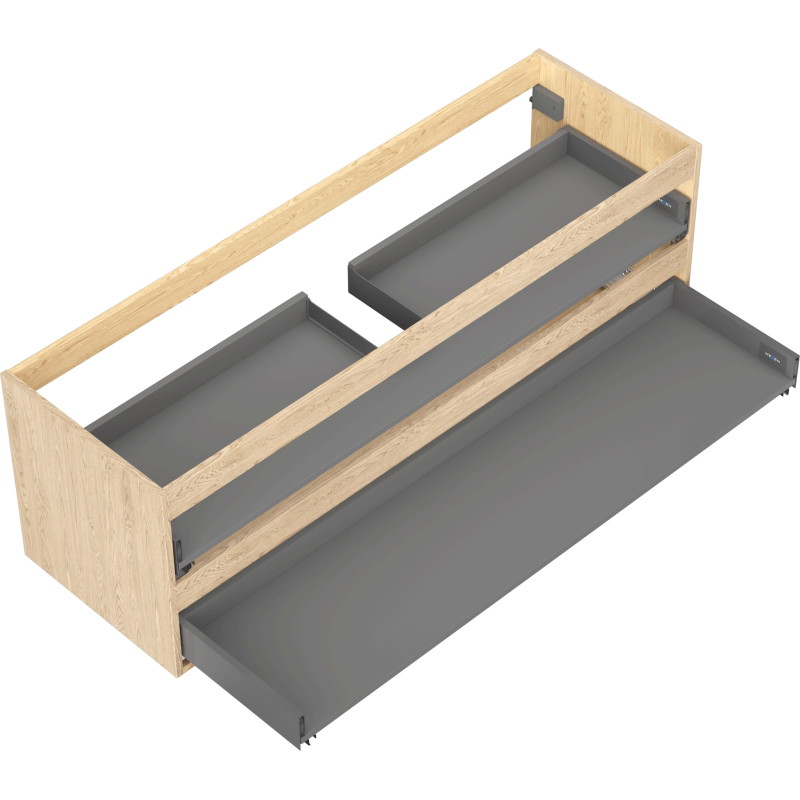 Mexen Box-A korpus szafki podumywalkowej 140 cm, 2 szuflady, dąb - 91AX0-1400-470-2-81