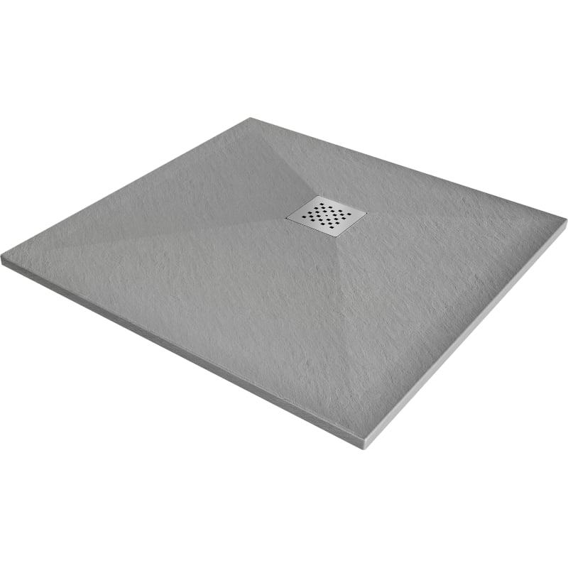 Mexen Stone+ brodzik kompozytowy kwadratowy 70 x 70 cm, szary-beton - 44617070