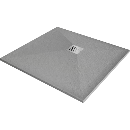 Mexen Stone+ brodzik kompozytowy kwadratowy 70 x 70 cm, szary-beton - 44617070