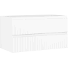 Mexen Rivel szafka łazienkowa podumywalkowa 90 cm, 2 szuflady, ryflowana , biała mat - 91A20-09047-2-BFF01