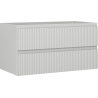 Mexen Rivel szafka łazienkowa podumywalkowa 90 cm, 2 szuflady, ryflowana , szara mat - 91A20-09047-2-BFF62