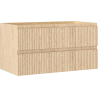 Mexen Rivel szafka łazienkowa podumywalkowa 90 cm, 2 szuflady, ryflowana , dąb - 91A20-09047-2-BFF81