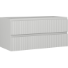 Mexen Rivel szafka łazienkowa podumywalkowa 100 cm, 2 szuflady, ryflowana , szara mat - 91A20-10047-2-BFF62