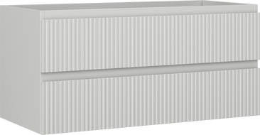 Mexen Rivel szafka łazienkowa podumywalkowa 100 cm, 2 szuflady, ryflowana , szara mat - 91A20-10047-2-BFF62