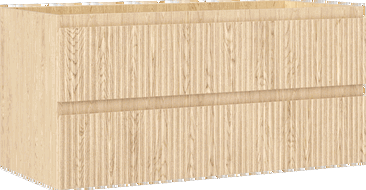 Mexen Rivel szafka łazienkowa podumywalkowa 100 cm, 2 szuflady, ryflowana , dąb - 91A20-10047-2-BFF81