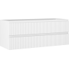 Mexen Rivel szafka łazienkowa podumywalkowa 120 cm, 2 szuflady, ryflowana , biała mat - 91A20-12047-2-BFF01