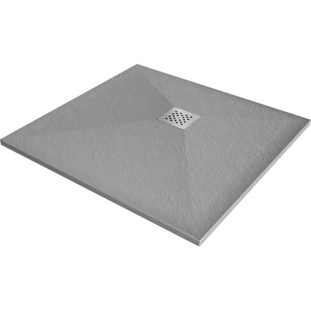 Mexen Stone+ brodzik kompozytowy kwadratowy 100 x 100 cm, szary-beton - 44611010