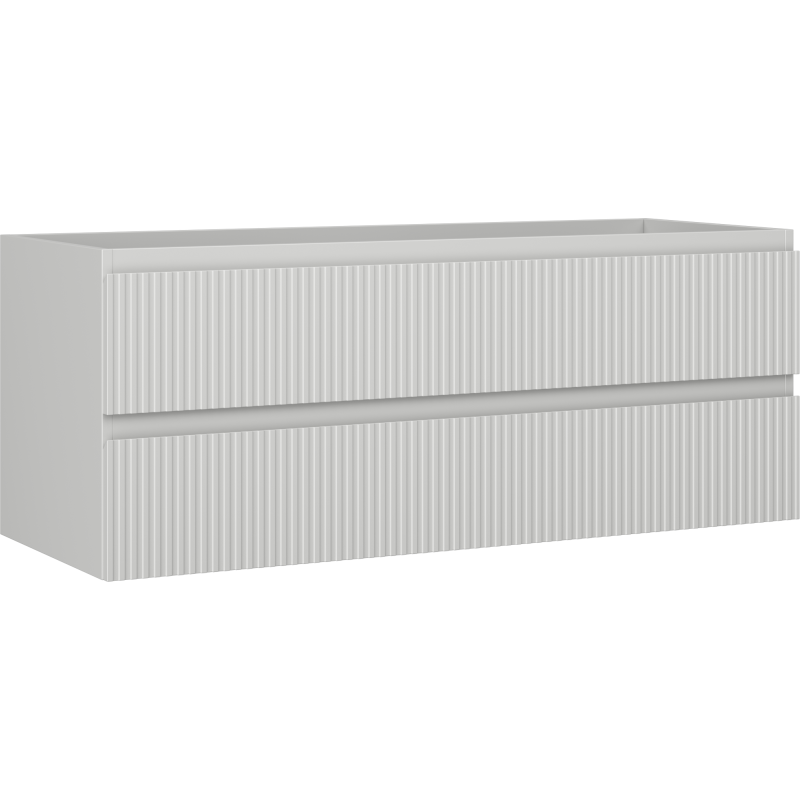 Mexen Rivel szafka łazienkowa podumywalkowa 120 cm, 2 szuflady, ryflowana , szara mat - 91A20-12047-2-BFF62