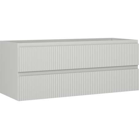 Mexen Rivel szafka łazienkowa podumywalkowa 120 cm, 2 szuflady, ryflowana , szara mat - 91A20-12047-2-BFF62