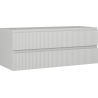 Mexen Rivel szafka łazienkowa podumywalkowa 120 cm, 2 szuflady, ryflowana , szara mat - 91A20-12047-2-BFF62