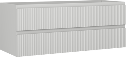 Mexen Rivel szafka łazienkowa podumywalkowa 120 cm, 2 szuflady, ryflowana , szara mat - 91A20-12047-2-BFF62