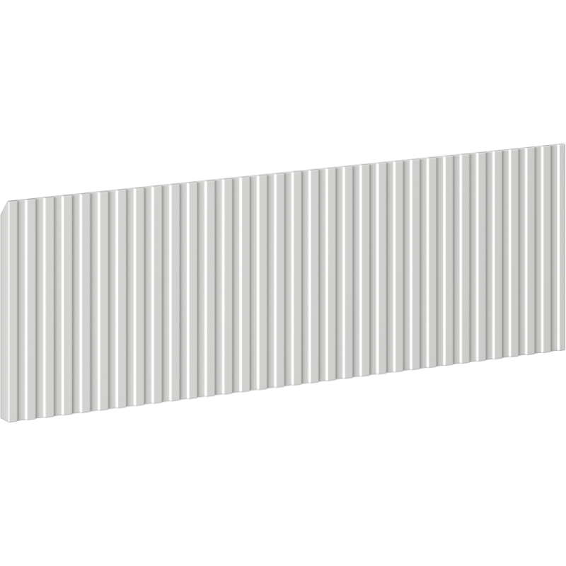 Mexen Rivel front ryflowany do korpusu szafki łazienkowej 50 x 20 cm, szary mat - 91A20-0500-235-1-62