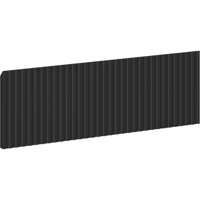 Mexen Rivel front ryflowany do korpusu szafki łazienkowej 50 x 20 cm, czarny mat - 91A20-0500-235-1-71