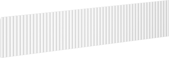Mexen Rivel front ryflowany do korpusu szafki łazienkowej 90 x 20 cm, biały mat - 91A20-0900-235-1-01