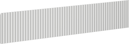 Mexen Rivel front ryflowany do korpusu szafki łazienkowej 100 x 20 cm, szary mat - 91A20-1000-235-1-62