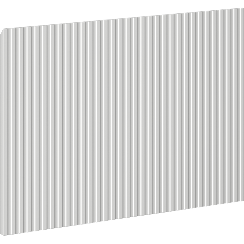 Mexen Rivel front ryflowany do korpusu szafki łazienkowej 45 x 43,5 cm, szary mat - 91A20-0450-470-1-62