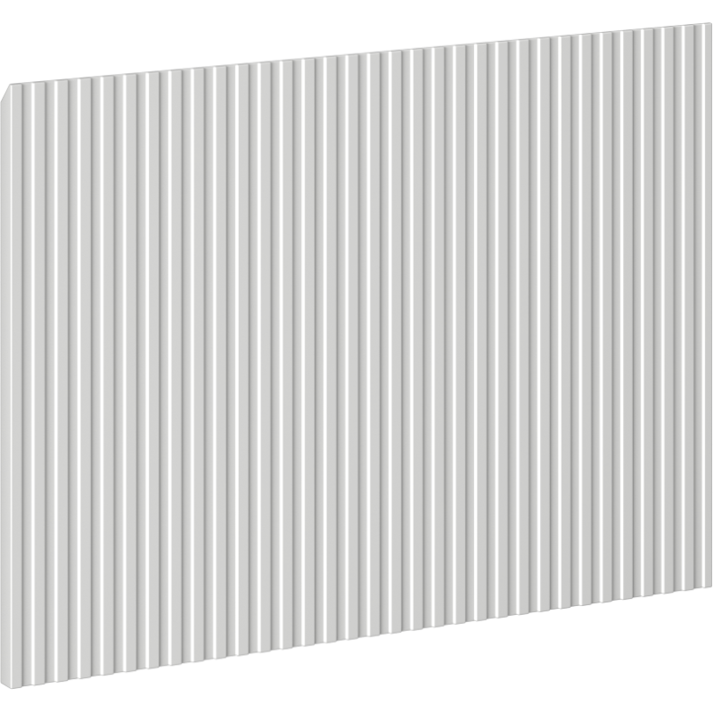 Mexen Rivel front ryflowany do korpusu szafki łazienkowej 50 x 43,5 cm, szary mat - 91A20-0500-470-1-62