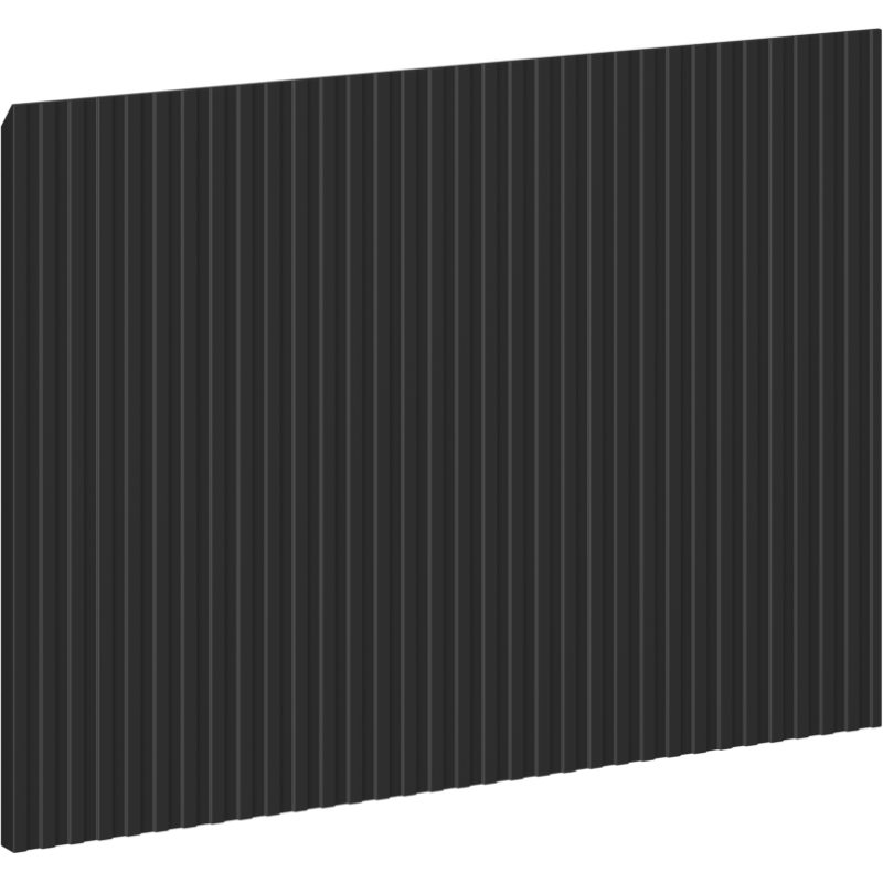 Mexen Rivel front ryflowany do korpusu szafki łazienkowej 40 x 43,5 cm, czarny mat - 91A20-0400-470-1-71