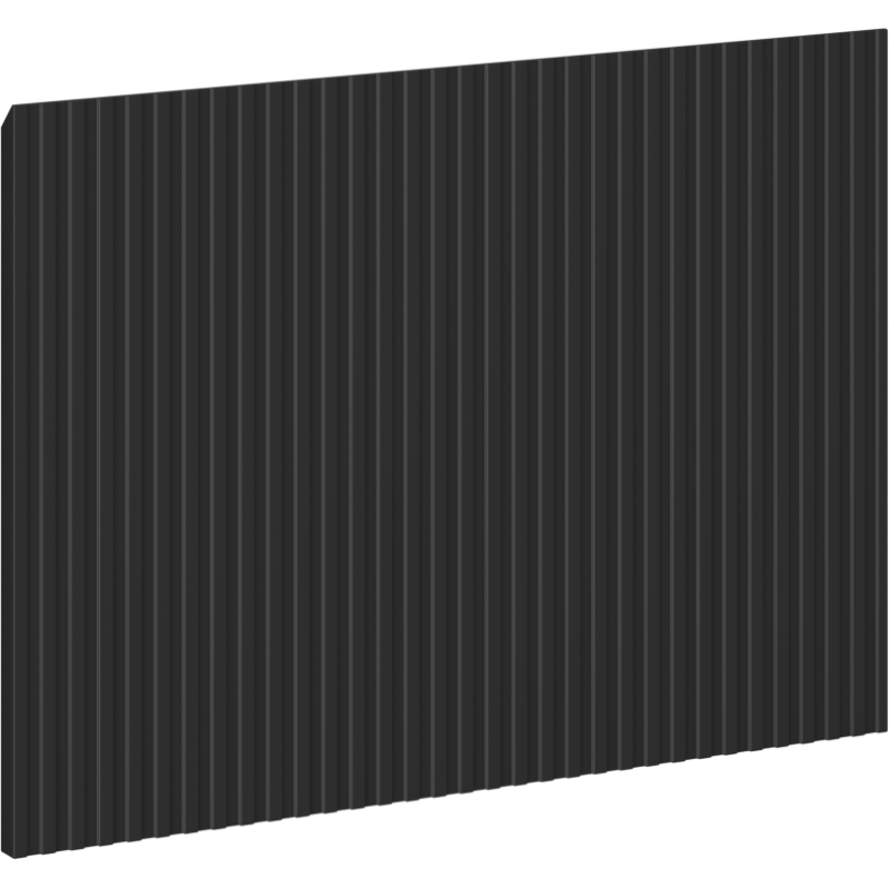 Mexen Rivel front ryflowany do korpusu szafki łazienkowej 50 x 43,5 cm, czarny mat - 91A20-0500-470-1-71