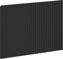 Mexen Rivel front ryflowany do korpusu szafki łazienkowej 60 x 43,5 cm, czarny mat - 91A20-0600-470-1-71