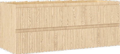 Mexen Rivel szafka łazienkowa podumywalkowa 120 cm, 2 szuflady, ryflowana , dąb - 91A20-12047-2-BFF81