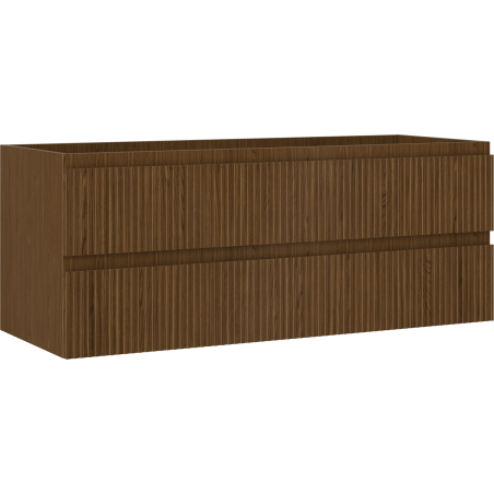 Mexen Rivel szafka łazienkowa podumywalkowa 120 cm, 2 szuflady, ryflowana , orzech - 91A20-12047-2-BFF86