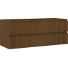 Mexen Rivel szafka łazienkowa podumywalkowa 120 cm, 2 szuflady, ryflowana , orzech - 91A20-12047-2-BFF86
