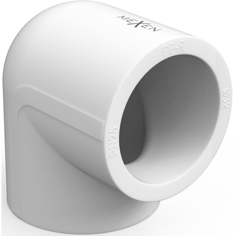 Mexen PPR kolano 90° zgrzewane do rur PPR 50 x 50, PN25 - W97324-5050-00