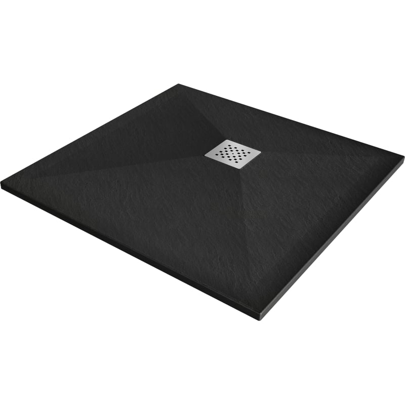 Mexen Stone+ brodzik kompozytowy kwadratowy 100 x 100 cm, czarny - 44701010