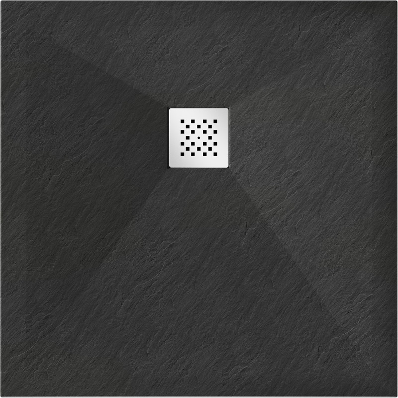 Mexen Stone+ brodzik kompozytowy kwadratowy 100 x 100 cm, czarny - 44701010
