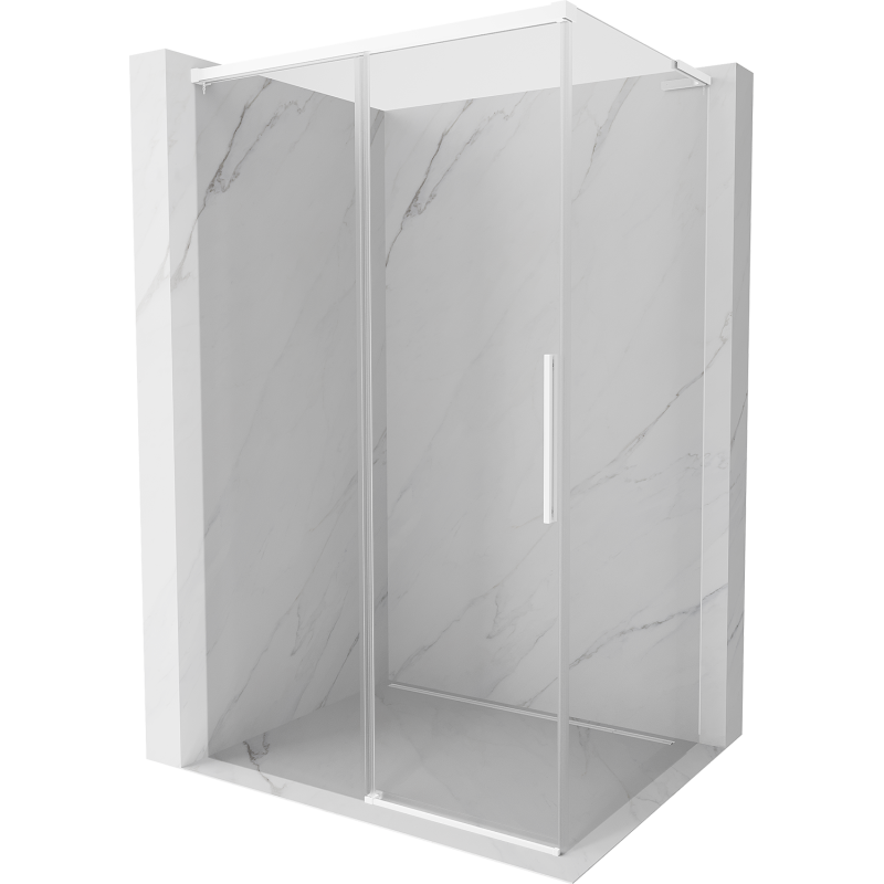 Mexen Rox L kabina prysznicowa rozsuwana 100 x 80 cm, transparent, biała - 8C2L-100-080-20-00