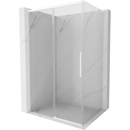 Mexen Rox L kabina prysznicowa rozsuwana 100 x 80 cm, transparent, biała - 8C2L-100-080-20-00