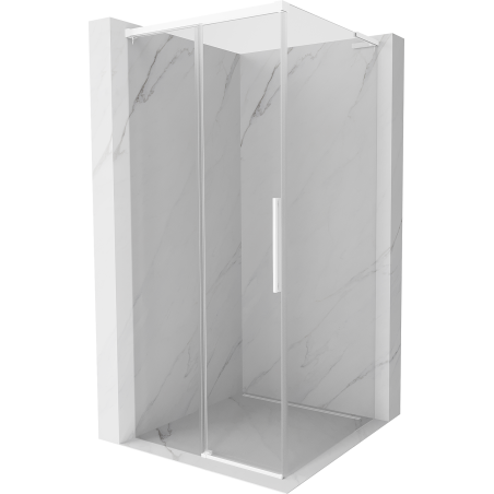 Mexen Rox L kabina prysznicowa rozsuwana 90 x 90 cm, transparent, biała - 8C2L-090-090-20-00