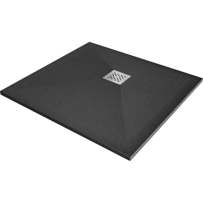 Mexen Stone+ brodzik kompozytowy kwadratowy 70 x 70 cm, antracyt - 44717070