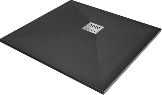 Mexen Stone+ brodzik kompozytowy kwadratowy 80 x 80 cm, antracyt - 44718080