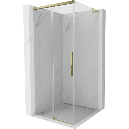 Mexen Rox L kabina prysznicowa rozsuwana 95 x 95 cm, transparent, złota - 8C2L-095-095-50-00