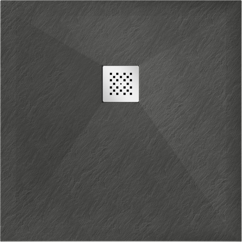 Mexen Stone+ brodzik kompozytowy kwadratowy 90 x 90 cm, antracyt - 44719090