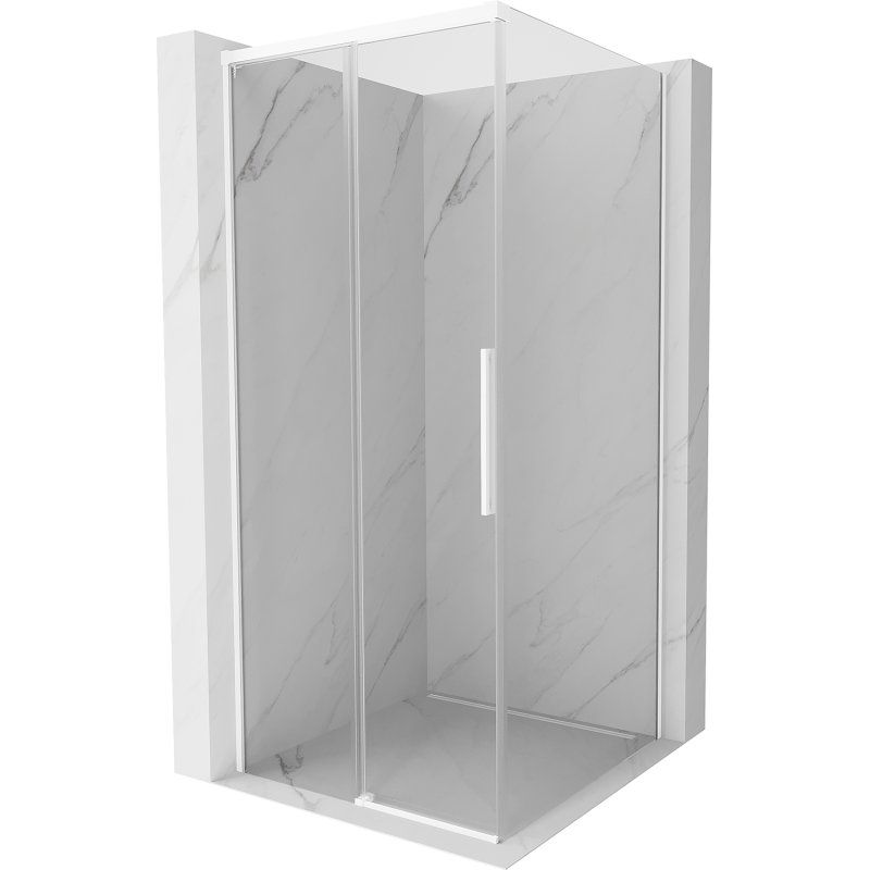 Mexen Rox kabina prysznicowa rozsuwana 90 x 90 cm, transparent, biała - 8C2-090-090-20-00