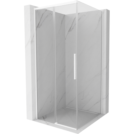 Mexen Rox kabina prysznicowa rozsuwana 90 x 90 cm, transparent, biała - 8C2-090-090-20-00