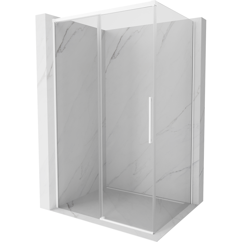 Mexen Rox kabina prysznicowa rozsuwana 135 x 90 cm, transparent, biała - 8C2-135-090-20-00