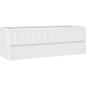Mexen Rivel szafka łazienkowa podumywalkowa 140 cm, 2 szuflady, ryflowana , biała mat - 91A20-14047-2-BFF01