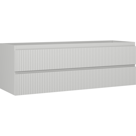Mexen Rivel szafka łazienkowa podumywalkowa 140 cm, 2 szuflady, ryflowana , szara mat - 91A20-14047-2-BFF62