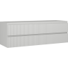Mexen Rivel szafka łazienkowa podumywalkowa 140 cm, 2 szuflady, ryflowana , szara mat - 91A20-14047-2-BFF62