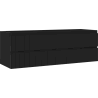 Mexen Rivel szafka łazienkowa podumywalkowa 140 cm, 2 szuflady, ryflowana , czarna mat - 91A20-14047-2-BFF71