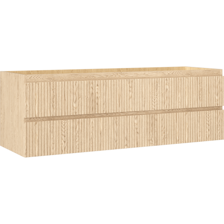 Mexen Rivel szafka łazienkowa podumywalkowa 140 cm, 2 szuflady, ryflowana , dąb - 91A20-14047-2-BFF81