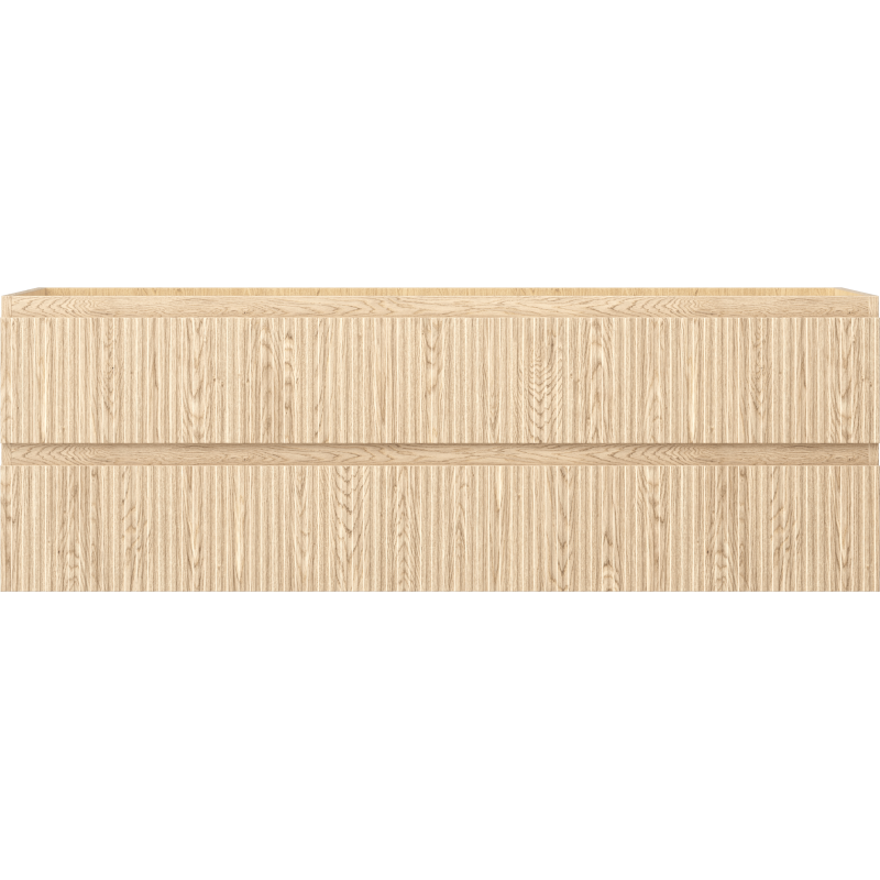 Mexen Rivel szafka łazienkowa podumywalkowa 140 cm, 2 szuflady, ryflowana , dąb - 91A20-14047-2-BFF81