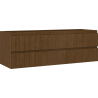 Mexen Rivel szafka łazienkowa podumywalkowa 140 cm, 2 szuflady, ryflowana , orzech - 91A20-14047-2-BFF86