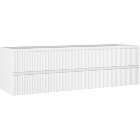 Mexen Rivel szafka łazienkowa podumywalkowa 160 cm, 2 szuflady, ryflowana , biała mat - 91A20-16047-2-BFF01